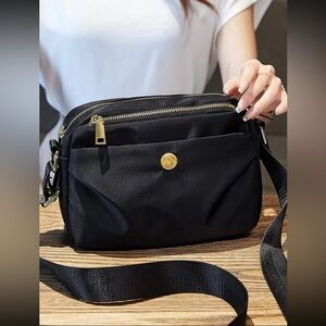 Button Decor Ruched Detail Square Bag